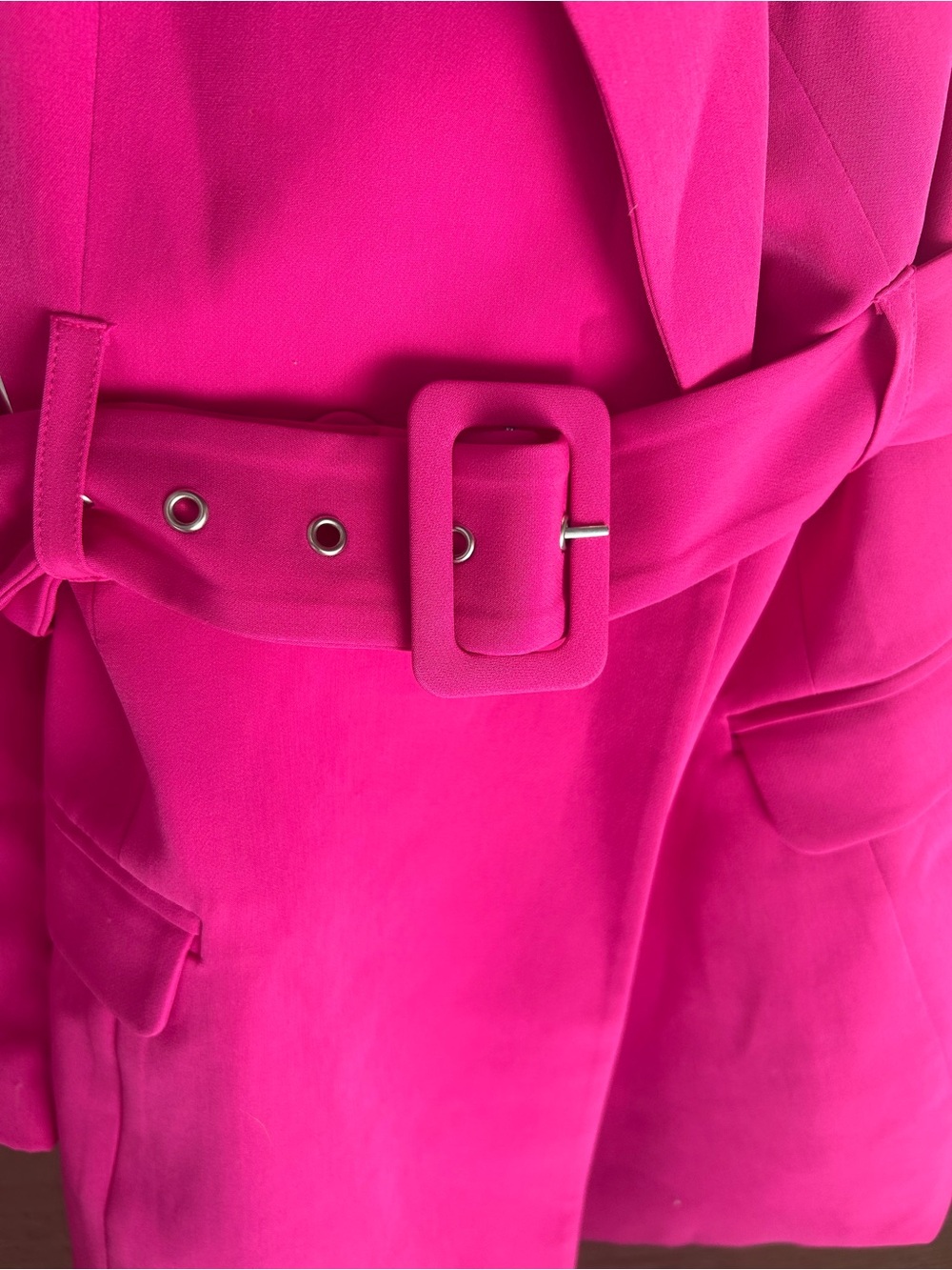 NEVER WORN! ASOS Hot Pink Belted Blazer Dress - Picture 2 of 5